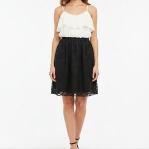 Xhilaration Women's Ruffle Lace Mini Dress Adjustable Straps Medium